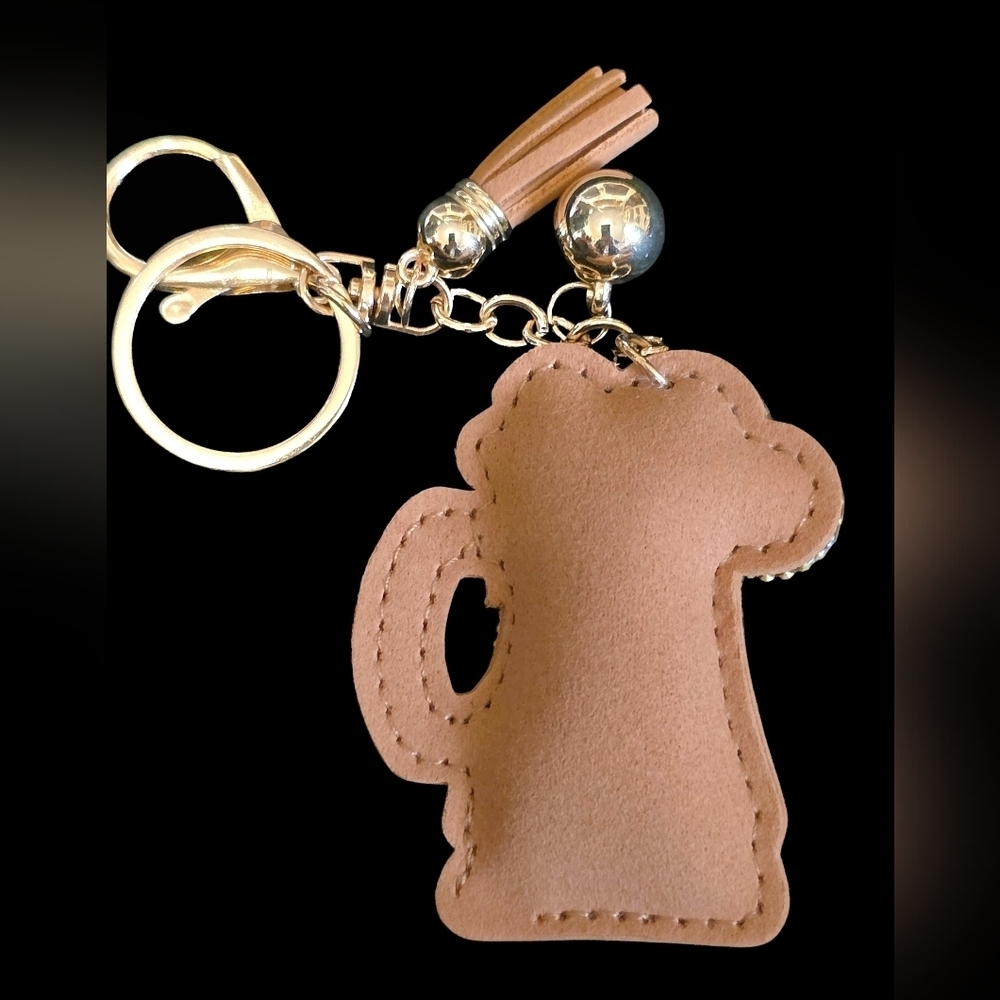 Beer Mug Rhinestone Bag Charm/ Keychain - Picture 3 of 3